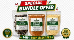 300g Ogbono + 300g Egusi + 300g Catfish